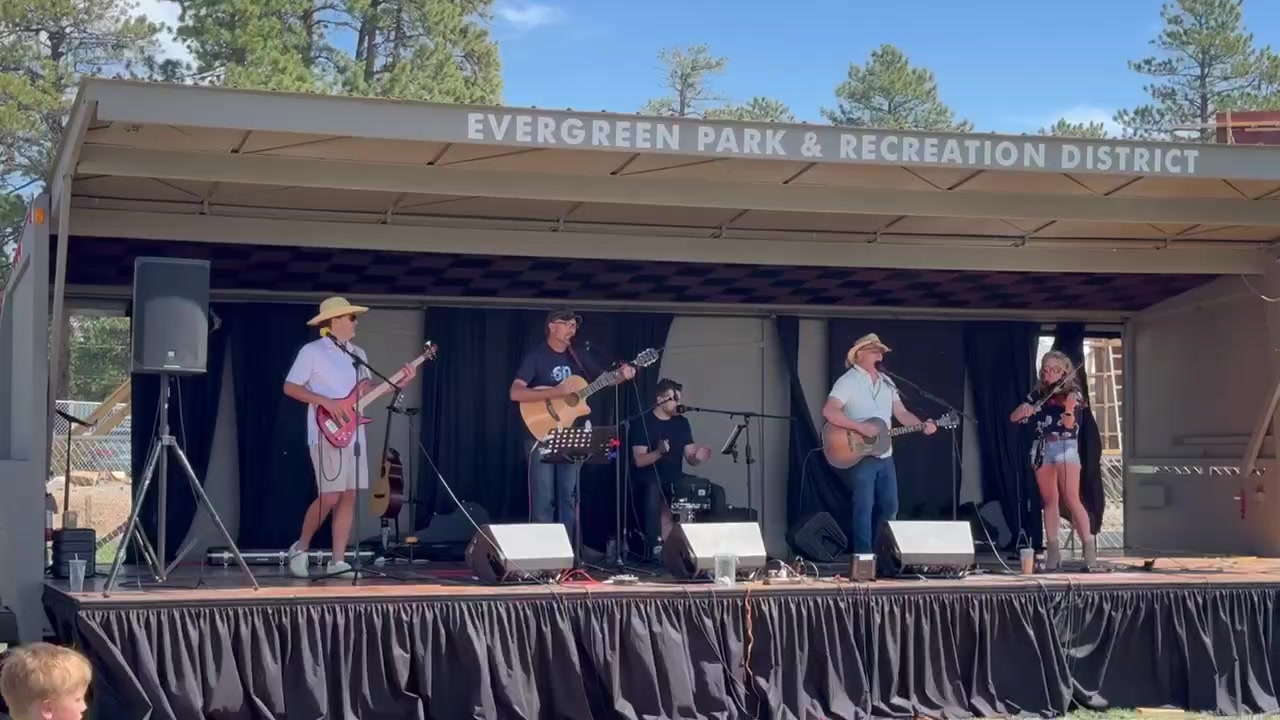 Wild Mountain Thyme on the Evergreen Park & Recreation District stage at the Evergreen Fine Arts Festival